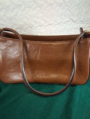 Mondani New York Simulated Leather Camel Color Smooth Brown Shoulder Bag